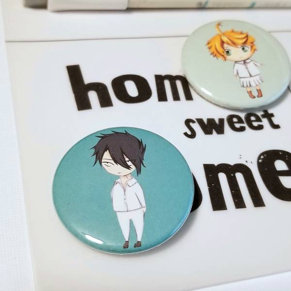 Norman The Promised Neverland Anime Fairy Tale Pin Back Button Badge